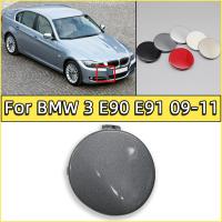 ฝาแผ่นปิดตาตะขอลากจูงกันชนหน้าสำหรับ BMW 3 E91 E90 LCI 320 323 325 328 2009 2010 2011 2012ทาสีรถลากลาก