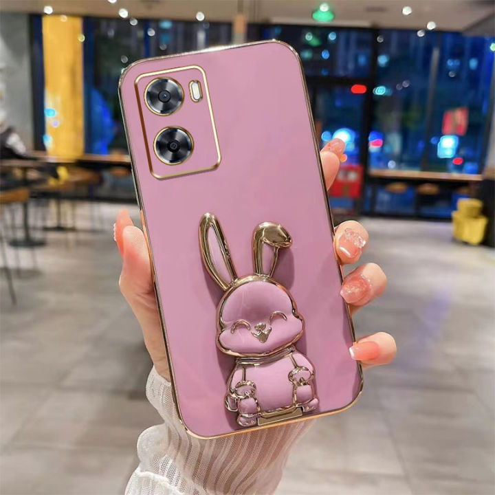 andyh-new-design-for-oppo-a57-4g-2022-a57-2022-5g-realme-v23-realme-q5i-case-luxury-3d-stereo-stand-bracket-smile-rabbit-electroplating-smooth-phone-case-fashion-cute-soft-case