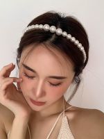 Vivienne Westwood High-end French Internet celebrity simple big pearl hairband Korean hairpin celebrity retro temperament going out hair pressure headband hair accessories for women