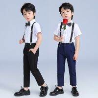 [COD] Factory Straight Hair Childrens Shirt Bib Two-piece College Boys Chorus Performance