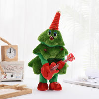 40CM Singing Dancing Christmas Tree Electric Plush Toys Soft Stuffed Electronic Shake Guitar Instrument Interactive Toy Kid Gift