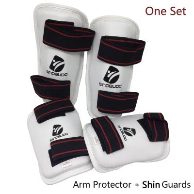 Taekwondo Arm Shin Guards Kick ing Protector Sanda Taekwondo ing Leggings ป้องกันข้อเท้าสำหรับ MMA Muay Thai Shin Pads