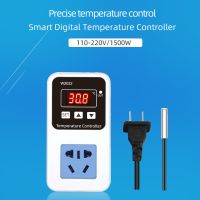 110-220V 10A 1500W Electronic Temperature Controller Outlet Wall Mounted Intelligent Digital Display Temperature Control Switch