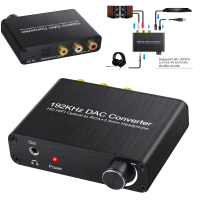 ?ตัวแปลงแยกเสียงและภาพ 5.1ch Digital Audio 192KHZ AC-3/DTS Optical Toslink to Analog Converter Decoder?