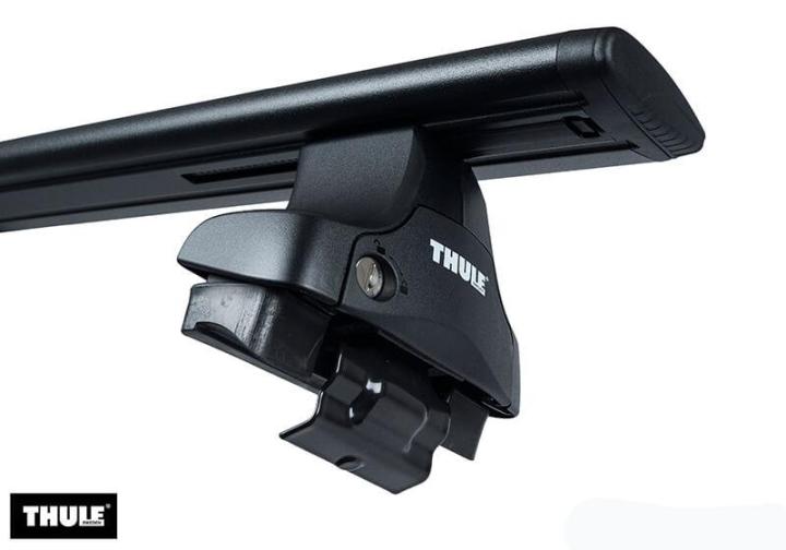 thule-bar-roof-rack-nissan-almera-แร็คหลังคาตรงรุ่น-สีดำ-นิสสัน-อัลเมร่า