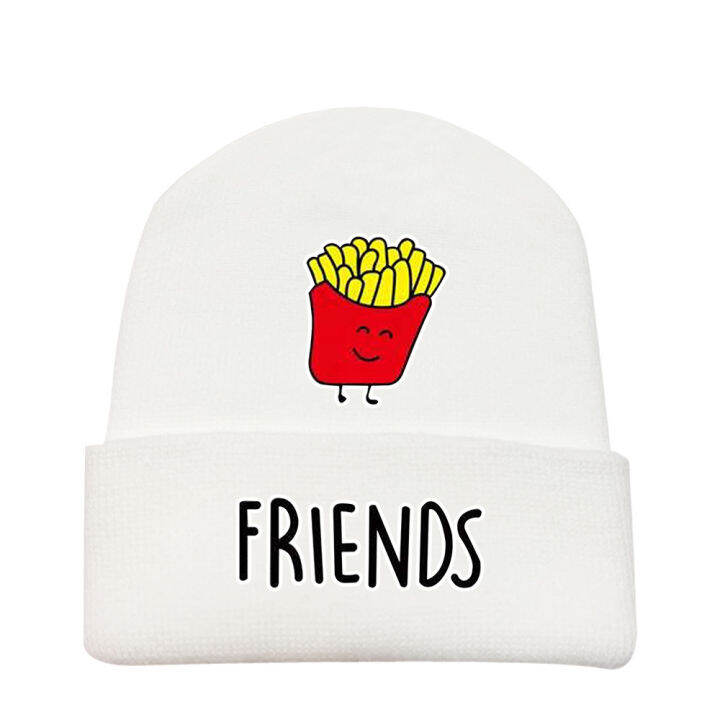 2020-new-best-food-cartoon-printed-knitted-hat-for-men-and-women-with-warm-cold-and-leisure-line-velvet-hat