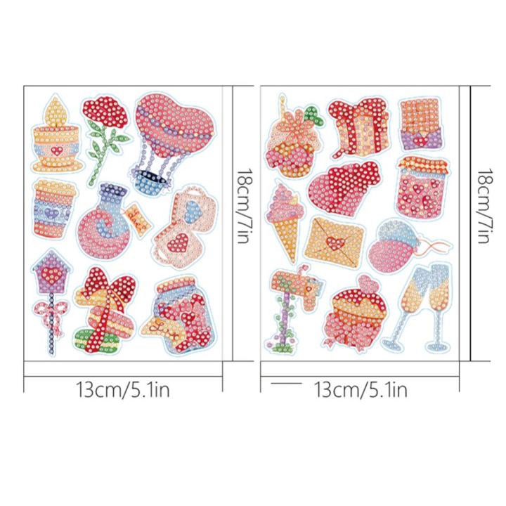 ชุดสติกเกอร์ภาพวาดเพชร2ชิ้นสติกเกอร์ศิลปะ5d-เพชรชุดศิลปะชุดศิลปะชุดระบายสีด้วยตัวเลขสติกเกอร์ภาพวาดเพชรแบบทำมืออัญมณีสติกเกอร์ตกแต่งบ้าน