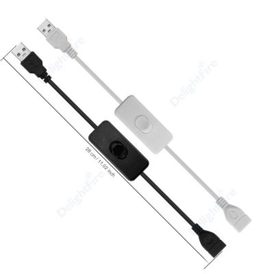 【YF】▬♧┇  28cm 22AWG USB Cable with ON/OFF 5V Extension Rocker Cord for Driving Recorder Lamp Cabinet light