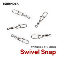 TSURINOYA อุปกรณ์ตกปลา Connector Rolling Swivel Pin Bearing Stainless Steel Snap Fishhook Lure Swivels Tackle-SLPPP STORE