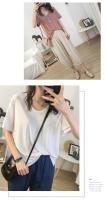 เสื้อยืด คอกลม  (สีชมพูนู้ด)(Solid Color Foundation Color T-shirt Short Sleeve Clothes 2019 New Style Loose Korean-Style Bottoming Shirt Top Tide Women T-shirt)