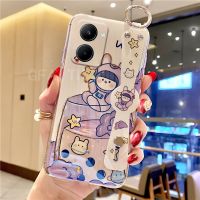 เคสโทรศัพท์ Realme 10 Realme 10Pro บวก + เคสโทรศัพท์หลังการ์ตูนน่ารักแฟชั่นเด็กผู้หญิงสายรัดข้อมือโทรศัพท์ด้านหลัง Realme เคสโทรศัพท์10Pro พลอยเทียมแสงวิบวับเคสโทรศัพท์หลังนุ่ม