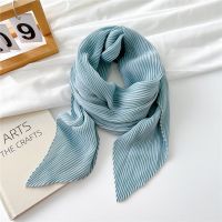 【CC】✻◊❀  90cm Size Scarf Pleated Crinkle Womens Hijab Wrinkle Shawl Scarves Neckerchief Hair Tie Band