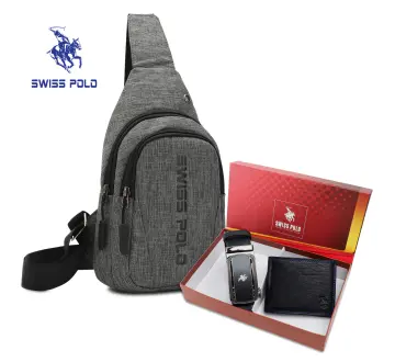 Swiss Polo Gift Set - Bi-Fold Wallet & 40MM Automatic Buckle Belt - Black  2024, Buy Swiss Polo Online