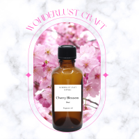 หัวน้ำหอมFragrance Oil กลิ่น Cherry Blossom 30ml เกรดCosmetic สำหรับเทียน ก้านไม้หอม สบู่ เครื่องสำอางค์Wonderlust Craft