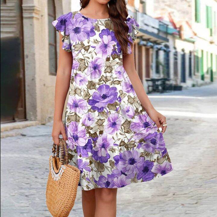 women-vintage-floral-print-loose-a-line-dress-summer-o-neck-petal-short-sleeve-dress-elegant-casual-party-dress-3xl-vestido