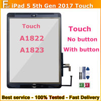 9.7 "ใหม่สำหรับ 5th Gen 2017 A1822 A1823 Touch Screen Digitizer เปลี่ยนมีไม่มีปุ่มสำหรับ Pad 5 TOUCH