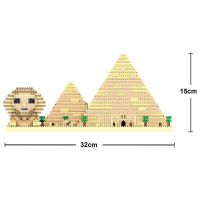 2297Pcs World Famous Architecture Diamond Mini Building Blocks Egyptian Pyramid Sphinx Micro Blocks Bricks Toys For Children