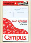 Giấy kiểm tra Campus 4 ô ly - 1 túi gồm 15 tờ đôi