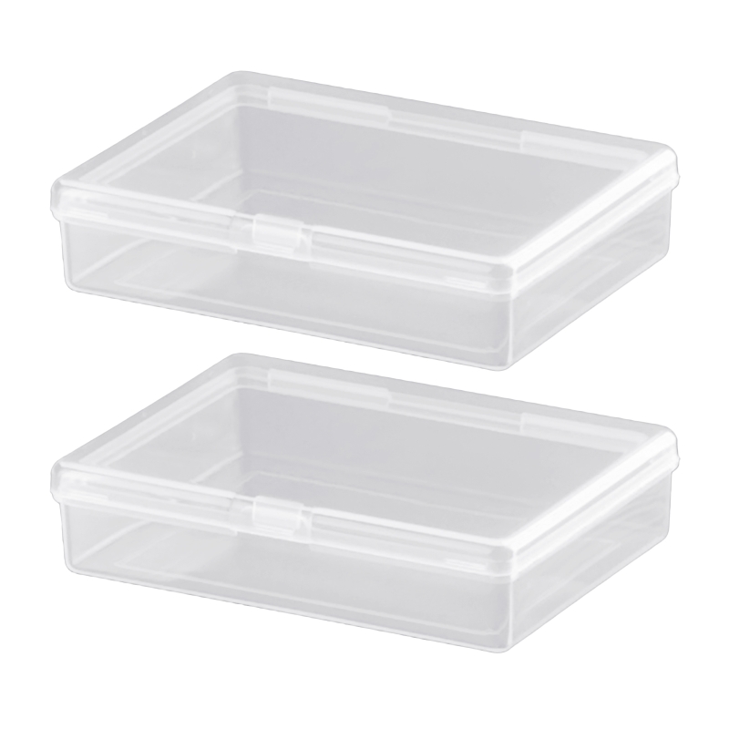 Snaps Closed 12 Pieces Card Deck Boxes Empty Plastic Storage Box Card Holder Clear Card Case 