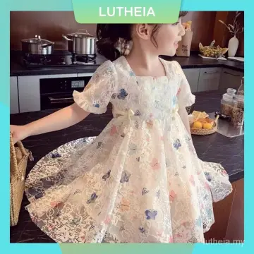 Butterfly Dress Toddler Baby Girl Dress 1st Communion Dress Flower