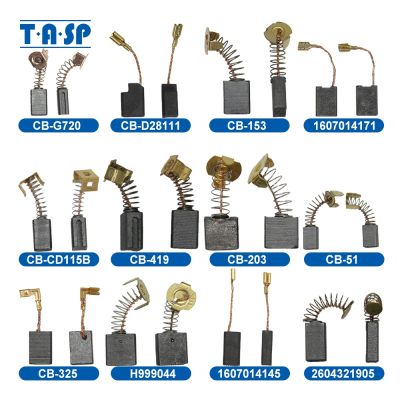 【YF】 TASP 5 Pairs Power Tools Carbon Brushes Various Sizes and Types Replacement for Multiple Models of Electric Hammer Angle Grinder