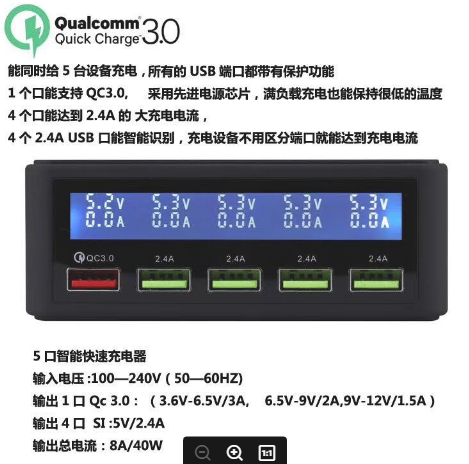 ใหม่ล่าสุด-quick-charge-3-0-usb-4-ports-2-4a-มี-lcd-display-ทั้ง-5-ช่อง-รวมชาร์จไฟ-5-ช่อง-ชาร์จไวด้วยระบบ-fast-charge-qualcomn-qc3-0-สีขาว-1635