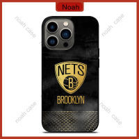 Brooklyn Nets Symbol Phone Case for iPhone 14 Pro Max / iPhone 13 Pro Max / iPhone 12 Pro Max / Samsung Galaxy Note 20 / S23 Ultra Anti-fall Protective Case Cover 946