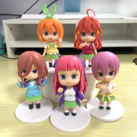 AHlmsm ตุ๊กตานิเมะ Nakano Miku,11ซม. ตุ๊กตาขยับแขนขาได้อนิเมะ Nakano Ichika Nino Yotsuba Itsuki Figurine ตุ๊กตาโมเดล