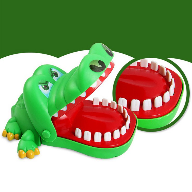 Large Crocodile Mouth Dentist Bite Finger Game Fun Playing Toy Kid Children-TO 