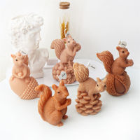 Kitchen Accessories Tools Cartoon Mini Ornament Homemade Plaster Gift Squirrel Flip Candle Molds Soap Epoxy Resin Mould DIY Home Crafting Tools