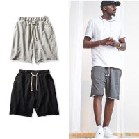 2022 Summer New Trendy nd Loose Solid Color Elastic Five-point Pants men casual shorts