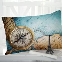 【CW】☊☇▼  1pc case Pillowcase covers decorative for home Print Map compass