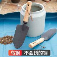 [COD] Small Japanese-style black shovel two-piece tools turning soil planting rake flowers home supplies