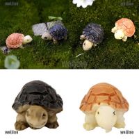 2Pcs Miniatur Kura-kura Resin untuk Hiasan Taman Micro Lansekap Bonsai Rumah Boneka DIY