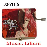 wooden color print Lilium anime Elfen Lied Music Box For girlfriend wife anime fans new year Christmas Gifts boys girls toy