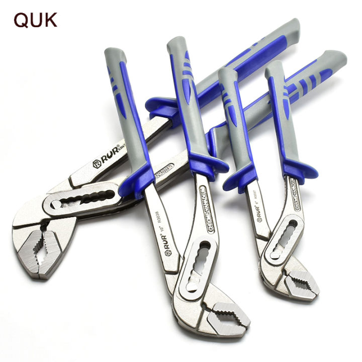 quk-water-pump-pliers-8-12-inch-plumbing-water-cr-v-wrench-heavy-duty-household-tube-maintenance-plumber-repair-hand-tool