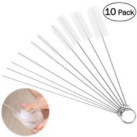 10pcs Nylon Tube Brushes Pipe Cleaning Brush for Drinking Straw Glasses Keyboards Jewelry Cleaning Brush Kit Tube Pipe Cleaner