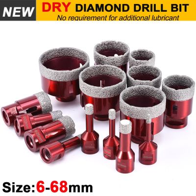 DHH-DDPJFor Stone Porcelain Granite Tile Glass Ceramics Marble 6mm-68mm Hole Saw Vacuum Brazed Cut Dry Diamond Core Drill Bits