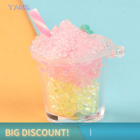 ?【Lowest price】TANG เครื่องประดับงานประดิษฐ์ทำมือรูปการ์ตูนเรซินเรืองแสงขนาดเล็กจำลองสองสีทรายน้ำแข็งถ้วยของเล่นจี้ห้อยตกแต่งพวงกุญแจ