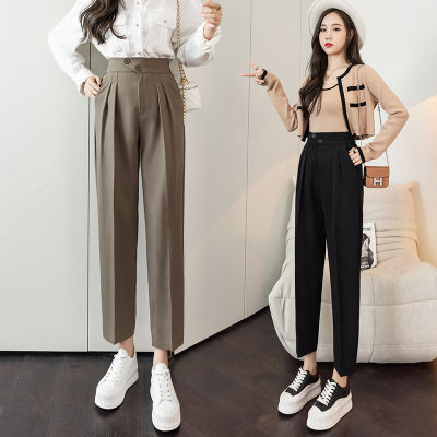 Scene shooting video three standard niche of tall waist leisure pants of e tube qiu dong han edition feet nine points leisur