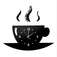 □❇☃ 3d Wall Clock Coffee Kitchen