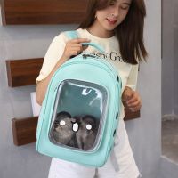 Anti-scratch Clear Pet Cat Dog Carrier Backpack Puppy Pet Carrier Shoulders Dog Bag Travel Hiking Camping Provides Protection