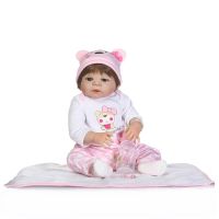 hot！【DT】∏❄  Real dolls for 22 55cm full silicone reborn baby toys gift child bebe girl bonecas can enter water