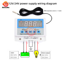W3103 AC 220โวลต์เทอร์โมดิจิตอล30A ควบคุมอุณหภูมิสวิทช์แขวนผนัง DC 12โวลต์24โวลต์เทอร์โมเซ็นเซอร์อุณหภูมิ