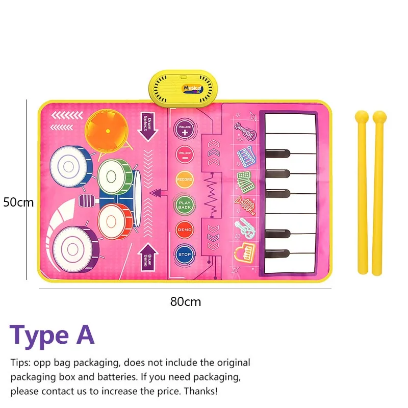 Tapete Musical para Bebês, Teclado Piano, Instrumento Musical