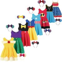 ZZOOI Baby Girl Belle Dress Up Dresses Beauty and The Beast Kids Elsa Anna Snow White Princess Frock Girls Mickey Fairy Role Playing