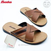 BATA บาจา รองเท้าแตะผู้ชาย แบบสวม สีแทน รุ่น 861-8033 ไซส์ 6-10 (40-44)