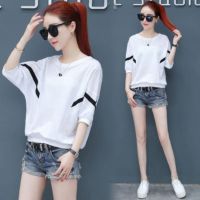 COD DSFDGDFFGHH Girls Half-Sleeved t-Shirt Womens Genuine Korean Top Large Size Plain t Girlf