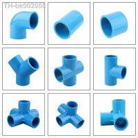 ✿ Blue 20 25 32mm PVC Pipe Adapter Straight Elbow Tee Cross Connector Water Pipe Fittings 3 4 5 6 Ways Joints