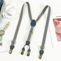 ศิลปะเยาวชนทั้งหมด-จับคู่Non-Slip SuspendersสำหรับกางเกงสูทUnisexปรับElasticatedสายรัดCasual Suspender Y-Shaped 4วงเล็บคลิปสายเอี๊ยมดึงกางเกงสำหรับผู้ใหญ่ผู้ชายสายคล้องไหล่